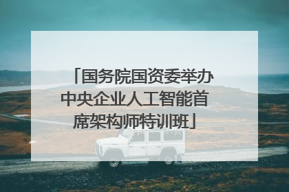 国务院国资委举办中央企业人工智能首席架构师特训班