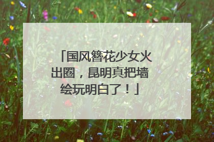 国风簪花少女火出圈，昆明真把墙绘玩明白了！