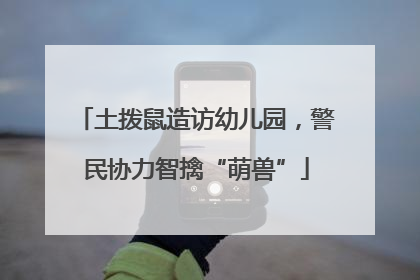 土拨鼠造访幼儿园，警民协力智擒“萌兽”