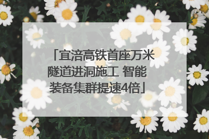 宜涪高铁首座万米隧道进洞施工 智能装备集群提速4倍