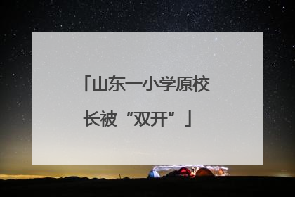 山东一小学原校长被“双开”