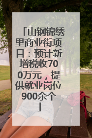 山钢锦绣里商业街项目：预计新增税收700万元，提供就业岗位900余个