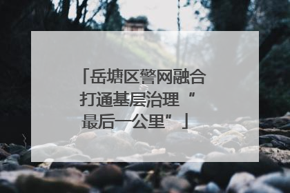 岳塘区警网融合 打通基层治理“最后一公里”