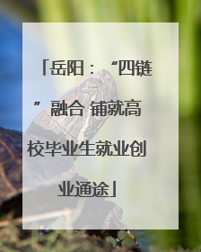 岳阳：“四链”融合 铺就高校毕业生就业创业通途