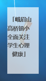 峨眉山高桥镇小全面关注学生心理健康