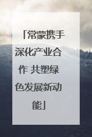 常蒙携手深化产业合作 共塑绿色发展新动能