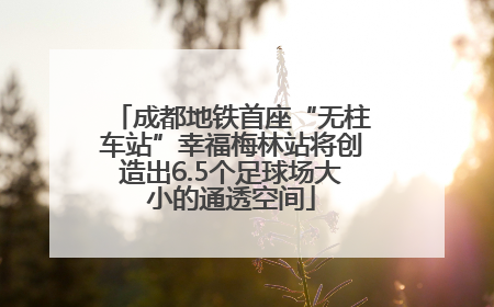 成都地铁首座“无柱车站”幸福梅林站将创造出6.5个足球场大小的通透空间