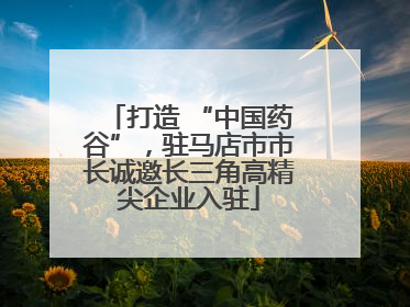 打造 “中国药谷”，驻马店市市长诚邀长三角高精尖企业入驻