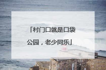 村门口就是口袋公园，老少同乐