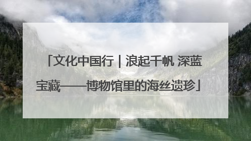 文化中国行｜浪起千帆 深蓝宝藏——博物馆里的海丝遗珍
