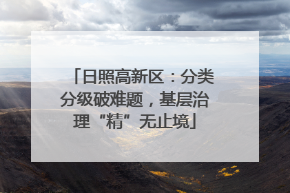 日照高新区：分类分级破难题，基层治理“精”无止境