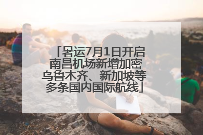 暑运7月1日开启 南昌机场新增加密乌鲁木齐、新加坡等多条国内国际航线