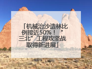 机械治沙造林比例接近50%！“三北”工程攻坚战取得新进展