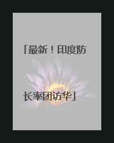 最新！印度防长率团访华