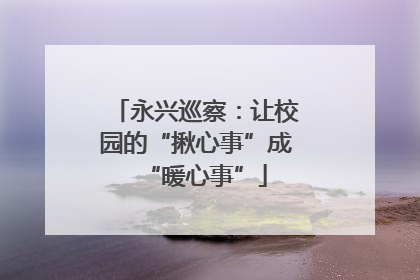 永兴巡察：让校园的“揪心事”成“暖心事”