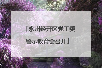 永州经开区党工委警示教育会召开