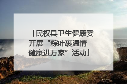 民权县卫生健康委开展“粽叶裹温情 健康进万家”活动