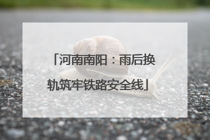 河南南阳：雨后换轨筑牢铁路安全线