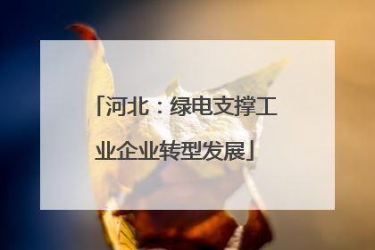 河北：绿电支撑工业企业转型发展