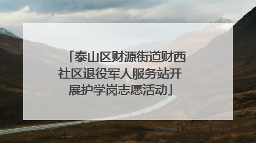 泰山区财源街道财西社区退役军人服务站开展护学岗志愿活动