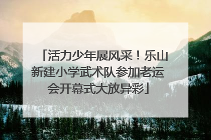 活力少年展风采！乐山新建小学武术队参加老运会开幕式大放异彩