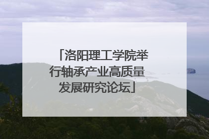 洛阳理工学院举行轴承产业高质量发展研究论坛