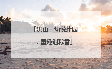洪山一幼悦蒲园：童趣遇粽香