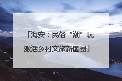 海安：民俗“潮”玩激活乡村文旅新图景