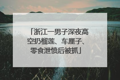 浙江一男子深夜高空扔榴莲、车厘子、零食泄愤后被抓
