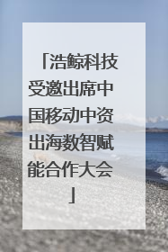 浩鲸科技受邀出席中国移动中资出海数智赋能合作大会