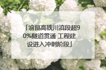 渝昆高铁川滇段超90%隧道贯通 工程建设进入冲刺阶段