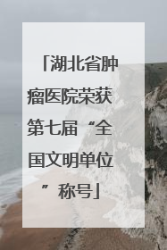 湖北省肿瘤医院荣获第七届“全国文明单位”称号