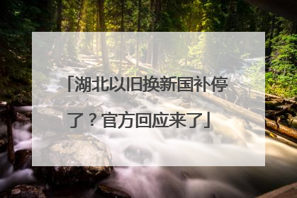 湖北以旧换新国补停了？官方回应来了