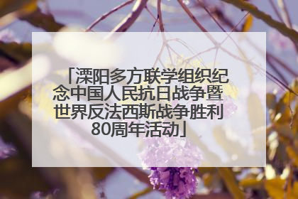 溧阳多方联学组织纪念中国人民抗日战争暨世界反法西斯战争胜利80周年活动