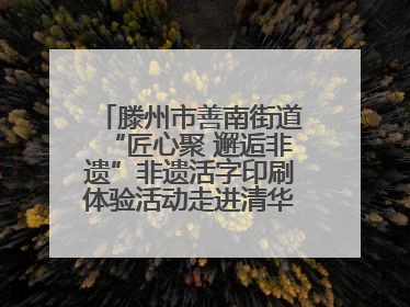 滕州市善南街道“匠心聚 邂逅非遗”非遗活字印刷体验活动走进清华园小学