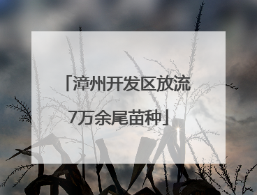 漳州开发区放流7万余尾苗种