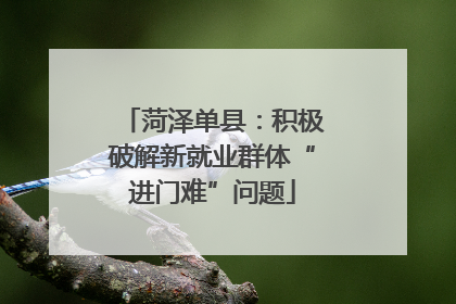 菏泽单县：积极破解新就业群体“进门难”问题