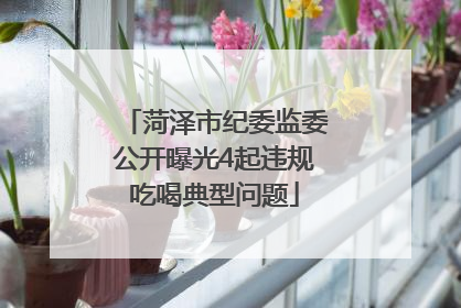 菏泽市纪委监委公开曝光4起违规吃喝典型问题