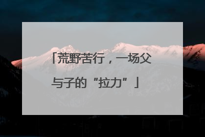 荒野苦行，一场父与子的“拉力”