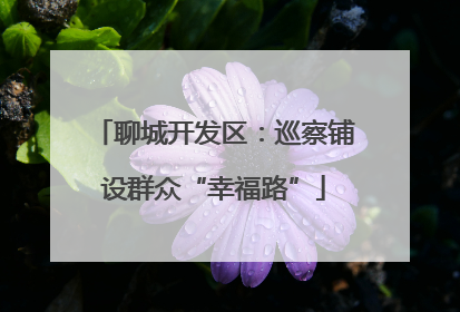 聊城开发区：巡察铺设群众“幸福路”