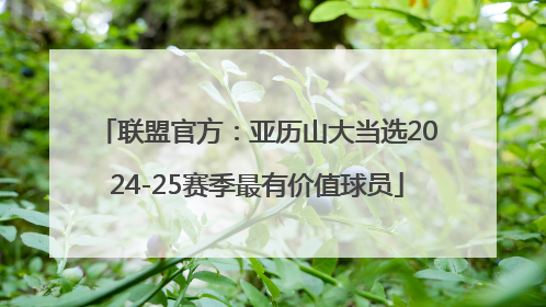 联盟官方：亚历山大当选2024-25赛季最有价值球员