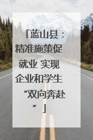 蓝山县：精准施策促就业 实现企业和学生“双向奔赴”
