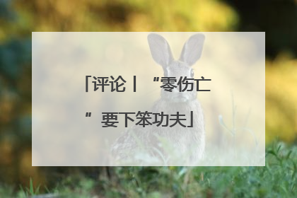 评论丨“零伤亡”要下笨功夫