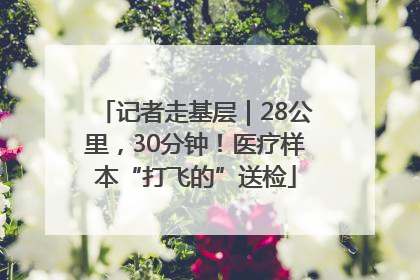 记者走基层｜28公里，30分钟！医疗样本“打飞的”送检