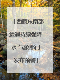 西藏东南部遭遇持续强降水 气象部门发布预警