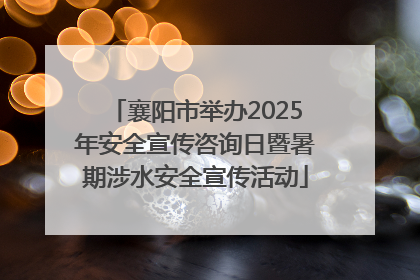 襄阳市举办2025年安全宣传咨询日暨暑期涉水安全宣传活动