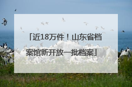 近18万件！山东省档案馆新开放一批档案