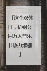 这个双休日，杭钢公园万人音乐节热力爆棚