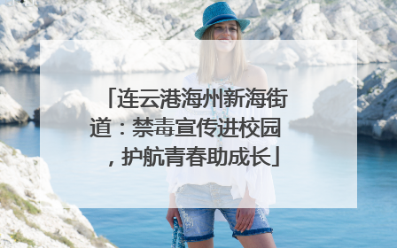 连云港海州新海街道：禁毒宣传进校园，护航青春助成长
