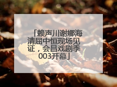 赖声川谢娜海清屈中恒现场见证，会昌戏剧季003开幕